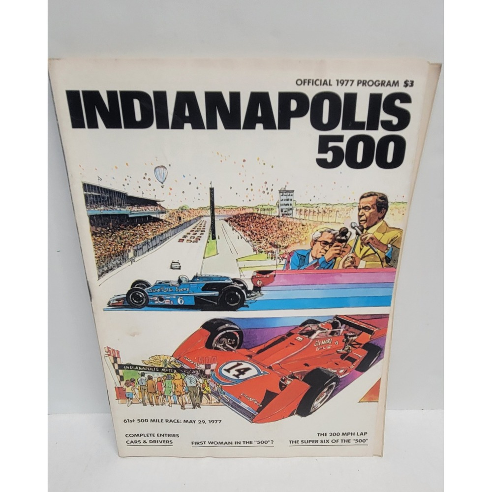 Official 1977 Indianapolis 500 Program 61st Annual 500 Mile Race May 29 Nascar‎